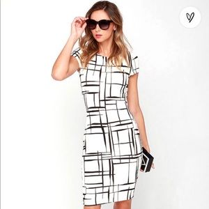 NEW:  Black and Ivory Bodycon Dress